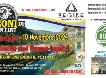 Raduno mountainbike "La vallata del fiume Ippari", 10 novembre a Vittoria